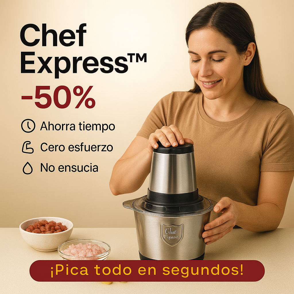 Chef Express™ – Adiós a picar a mano. Cocina más rápido, sin esfuerzo y sin desorden.